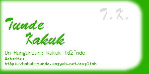 tunde kakuk business card